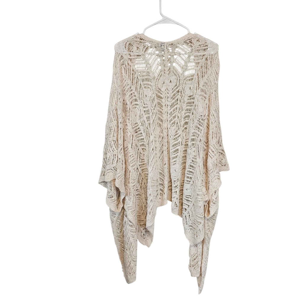 Sundance Cream Open Knit Crochet Sweater - Picture 2 of 6